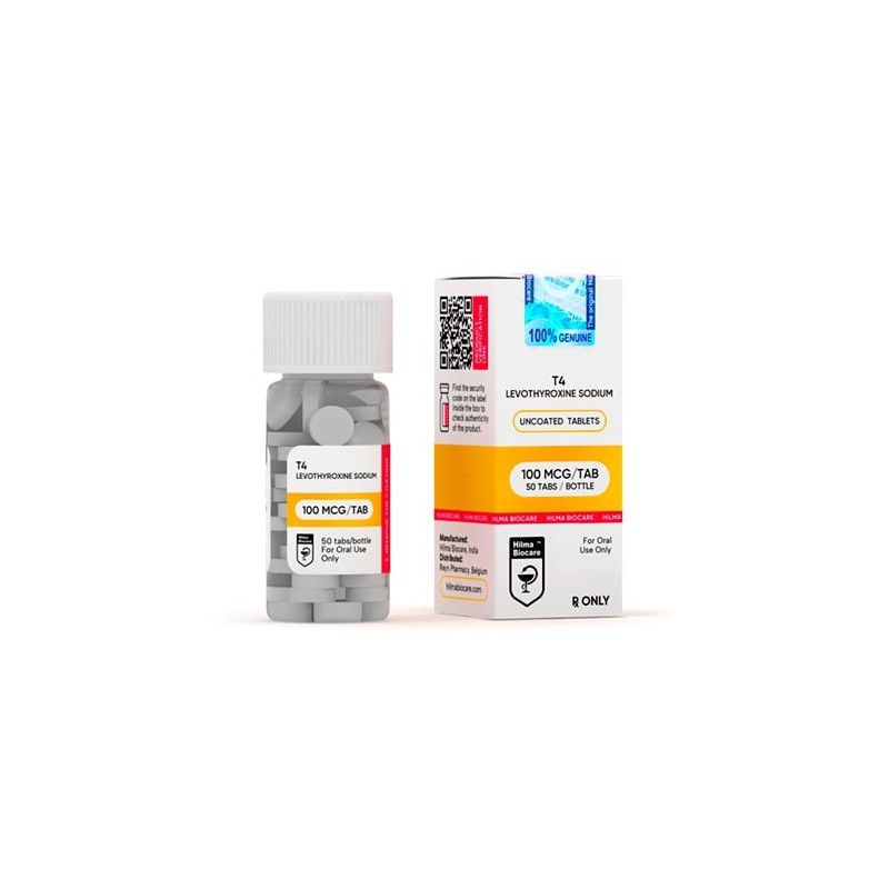 T4-Levothyroxine sodium 100 mcg 100 tabs