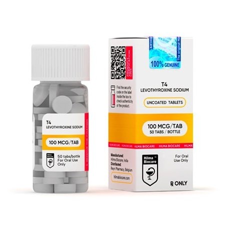 T4-Levothyroxine sodium 100 mcg 100 tabs